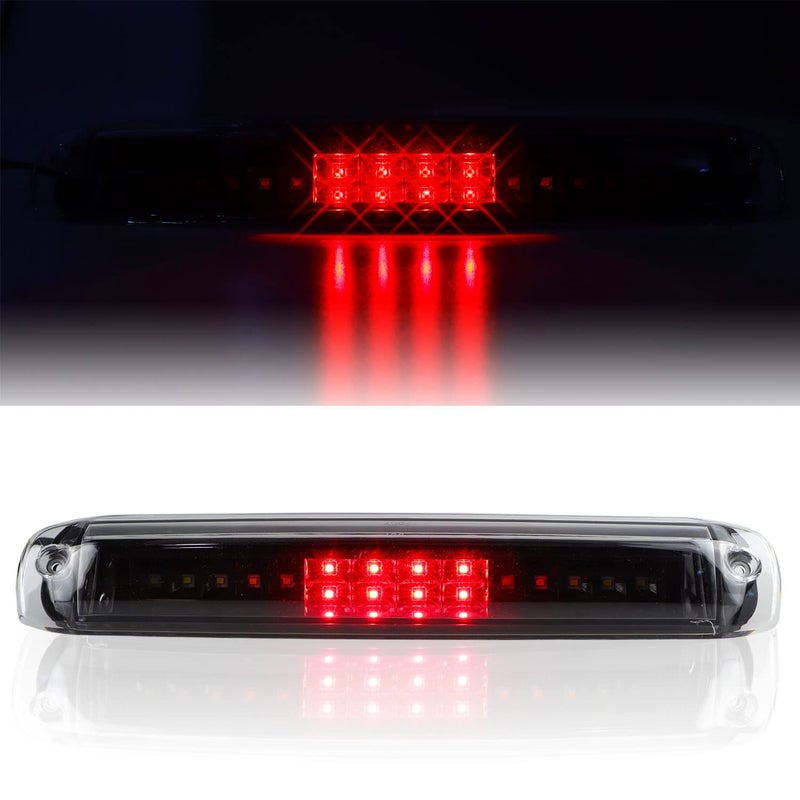 Bomusou LED 3rd Brake Light Rear Tail Brake Light High Mount Stop Light Cargo Lamp Fit for Chevy Silverado GMC Sierra 1999-2006 (Black Housing Clear Lens) - Image 2
